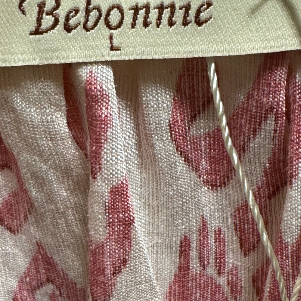 Bebonnie pink and white boho peasant blouse with 3/4 length sleeves - NWOT - Picture 4 of 8